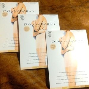 3pk Donna Karen Hosiery Whisper weight mini toner "The Nudes" Dks005 medium
